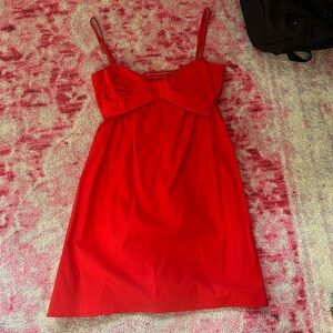 red mini dress